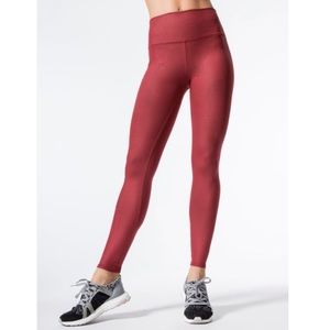 Alo yoga airbrush leggings red velvet glossy